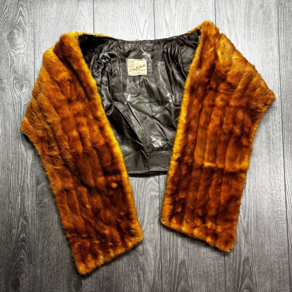 Beautiful Vintage Real Mink Stole Mid-Century Wrap Shawl Capelet Luxury Smith